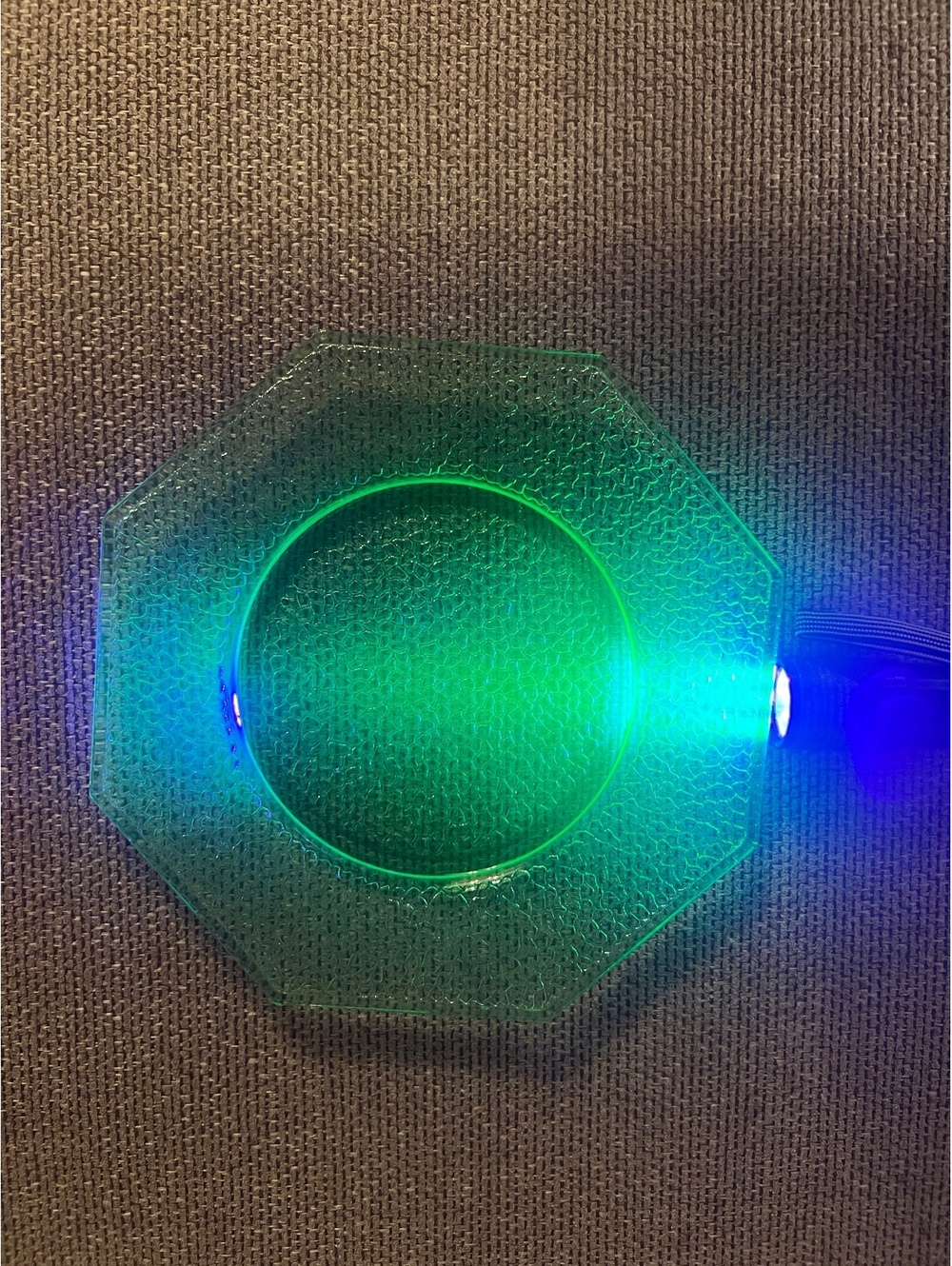 L.E. Smith Crackle Glass Plate